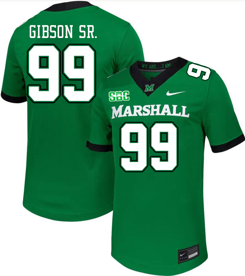 Men #99 Isaiah Gibson Sr. Marshall Thundering Herd SBC Conference College Football Jerseys Stitched-